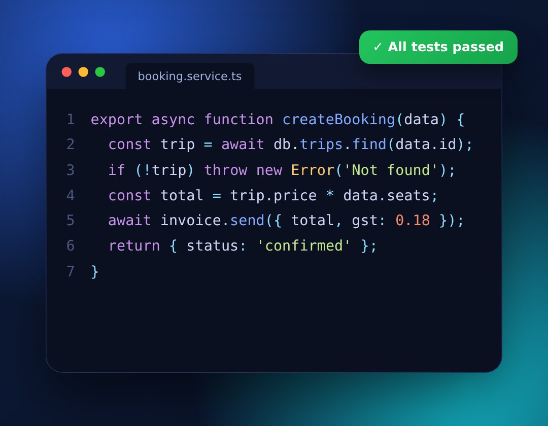 Developer writing clean, well-structured code